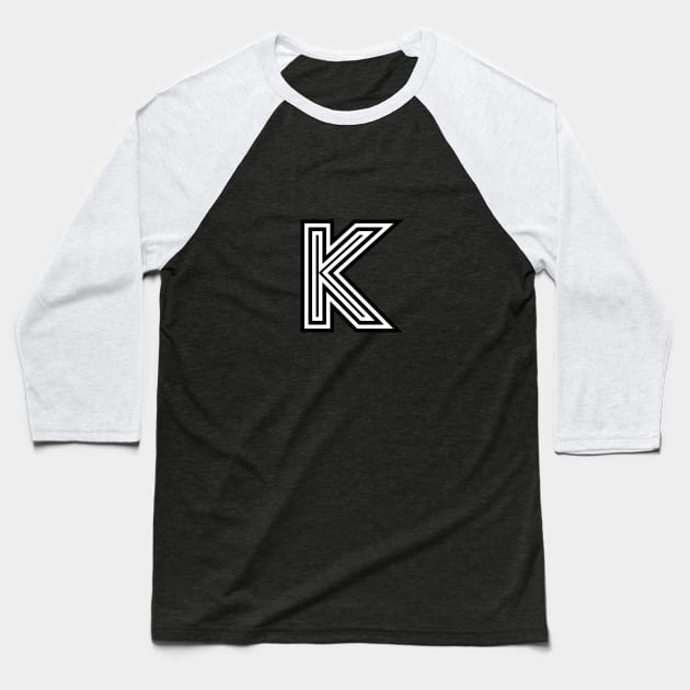 Letter K Baseball T-Shirt by RaymondWareNYC